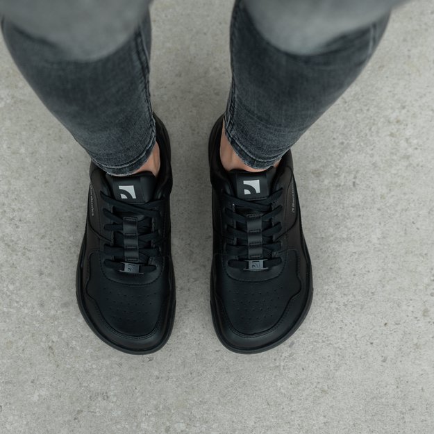 Barefoot Sneakers Barebarics Zing - All Black - Leather
