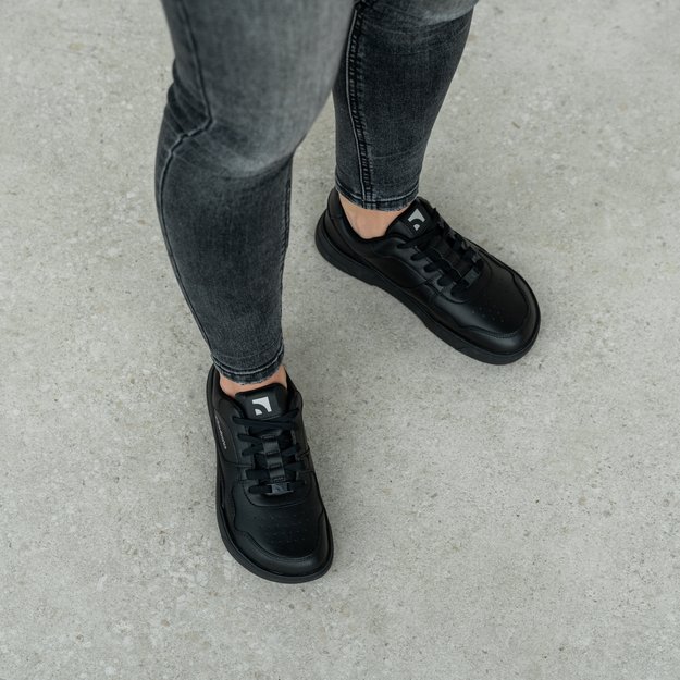 Barefoot Sneakers Barebarics Zing - All Black - Leather