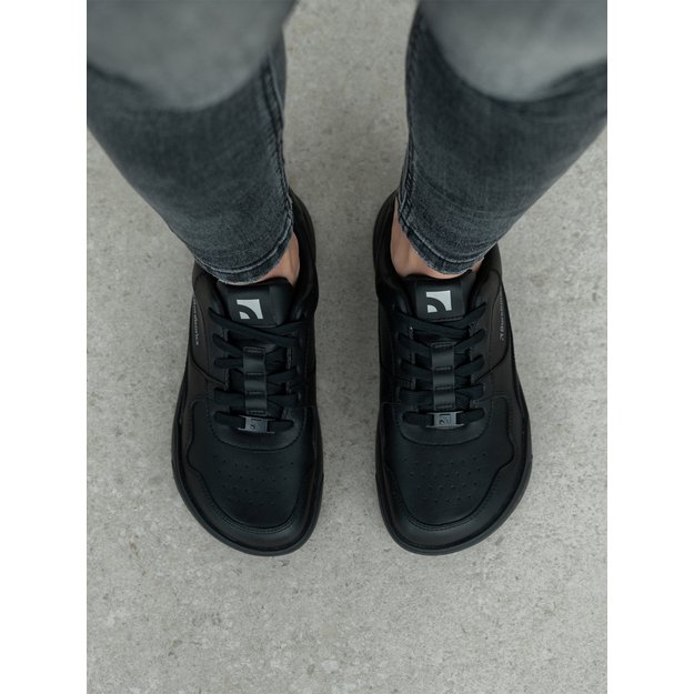 Barefoot Sneakers Barebarics Zing - All Black - Leather