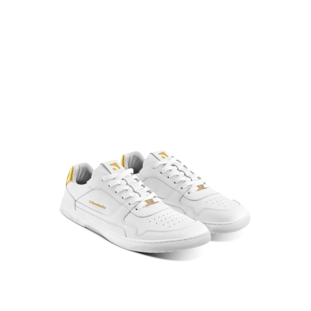 Barefoot kedai Barebarics Zing - White & Gold - Leather