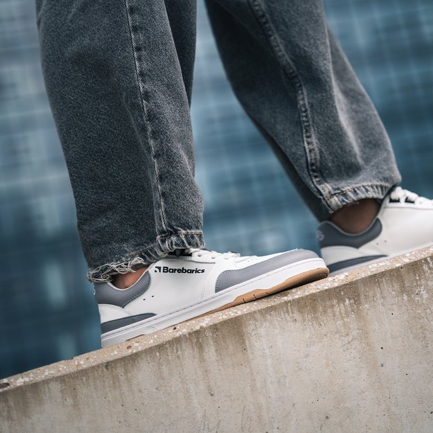Barefoot kedai Barebarics Wave - White & Grey