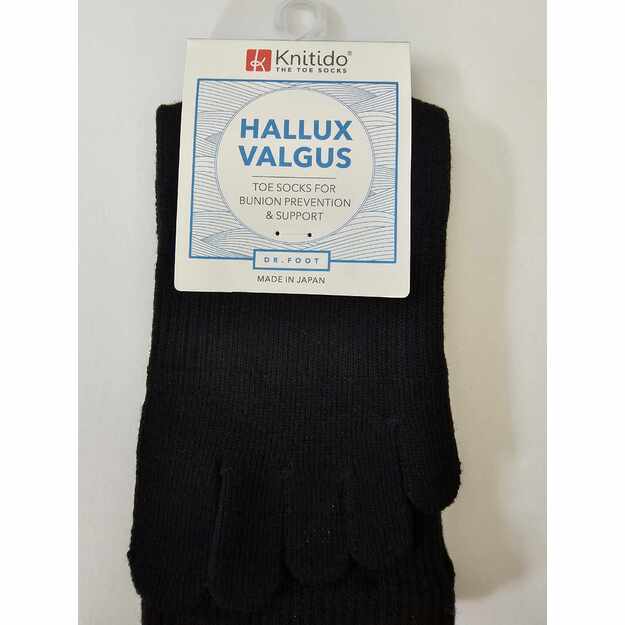 Knitido Hallux Valgus pirštuotos kojinės - juoda 