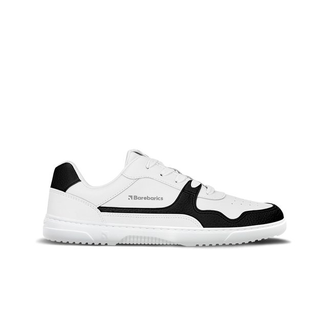 Barefoot Sneakers Barebarics Zing - White & Black - Leather 1