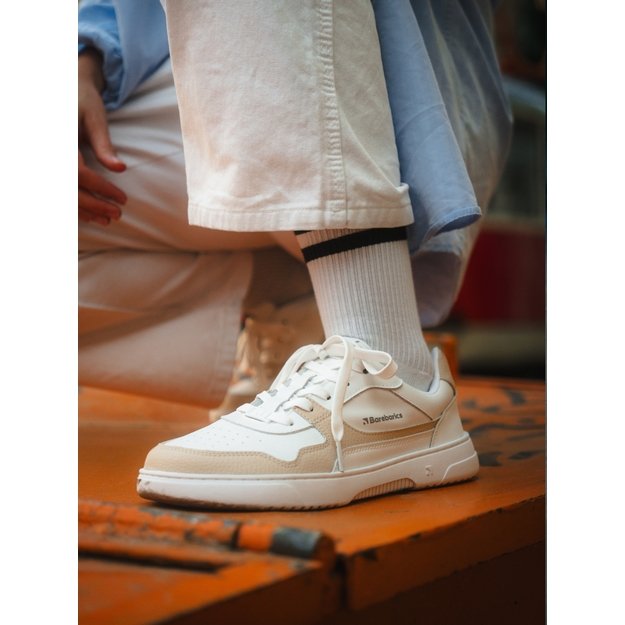 Barefoot Sneakers Barebarics Zing - White & Cream