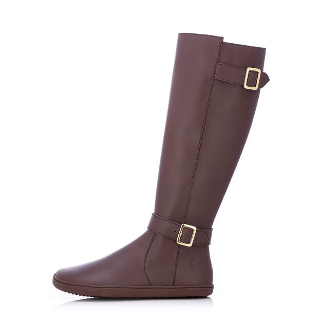 Shapen barefoot ilgaauliai GLAM  ruda su dirbtiniu kailiu 1