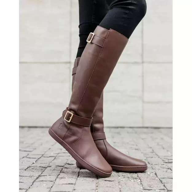 Shapen barefoot ilgaauliai GLAM  ruda su dirbtiniu kailiu 5