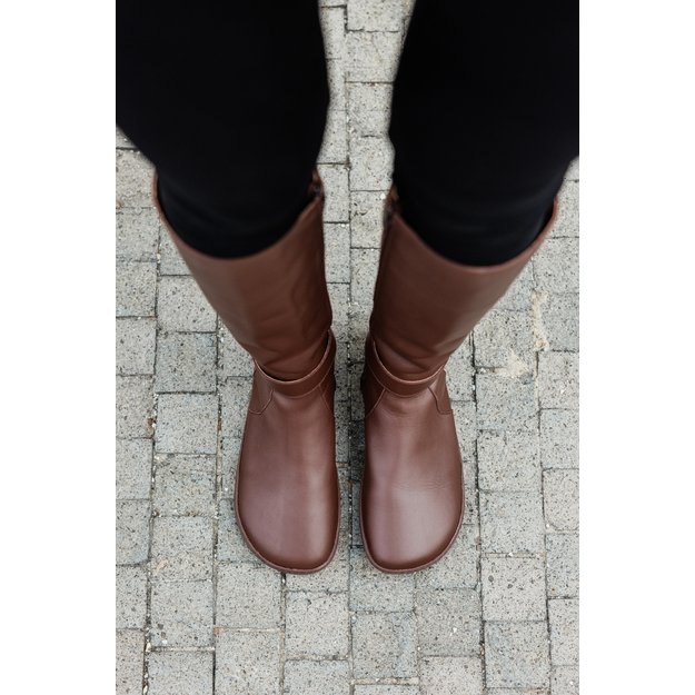 Shapen barefoot ilgaauliai GLAM  ruda su dirbtiniu kailiu 4