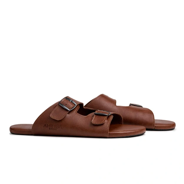 AHINSA  barefoot  šlepetės Sandals ruda 