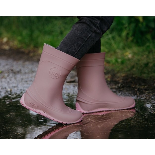 Kids Barefoot Rain Boots Be Lenka Pudds - Misty Pink