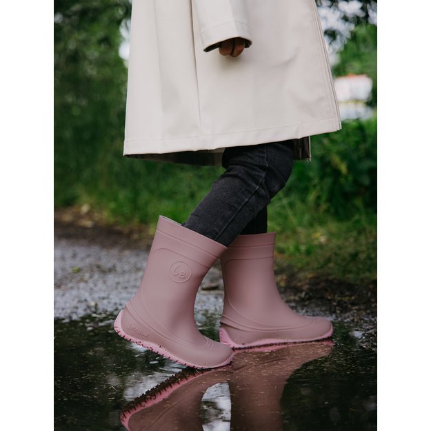 Kids Barefoot Rain Boots Be Lenka Pudds - Misty Pink