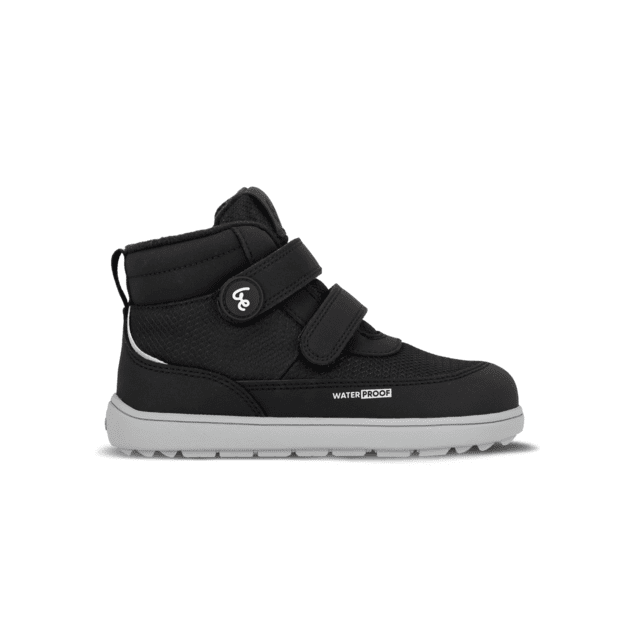 Kids winter barefoot boots Be Lenka Zippu Kids - Black & Grey