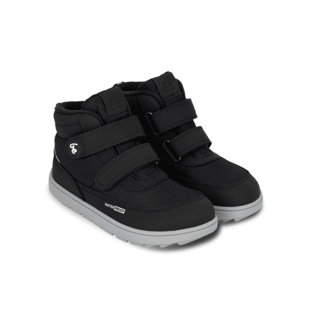 Kids winter barefoot boots Be Lenka Zippu Kids - Black & Grey