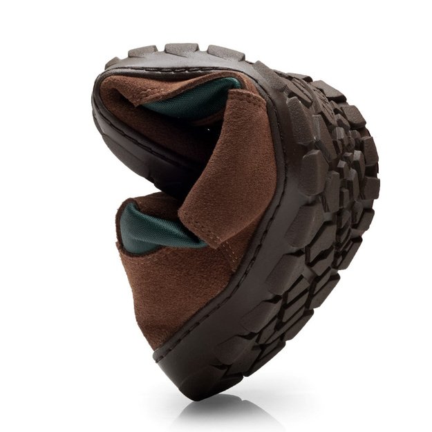ZAQQ atsparūs drėgmei barefoot batai HIQE Mid Brown Green Waterproof