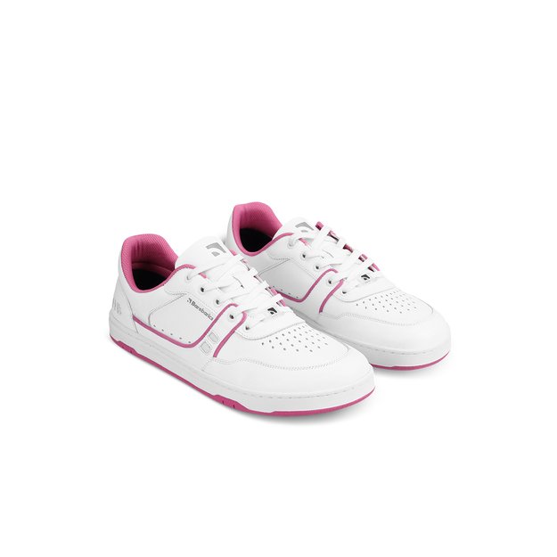 Barefoot Sneakers Barebarics Arise - White & Raspberry Pink