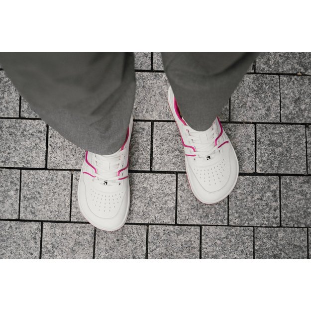 Barefoot Sneakers Barebarics Arise - White & Raspberry Pink