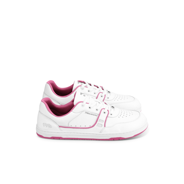 Barefoot Sneakers Barebarics Arise - White & Raspberry Pink