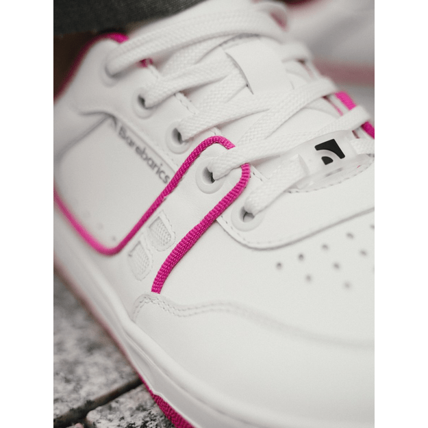Barefoot Sneakers Barebarics Arise - White & Raspberry Pink