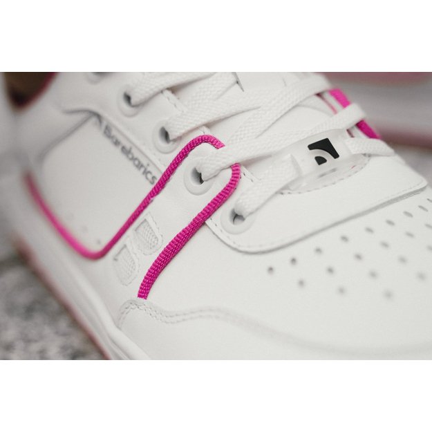 Barefoot Sneakers Barebarics Arise - White & Raspberry Pink