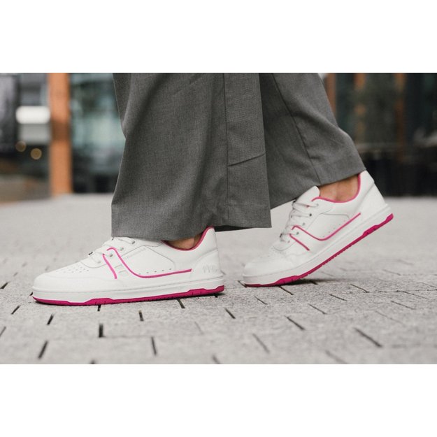 Barefoot Sneakers Barebarics Arise - White & Raspberry Pink