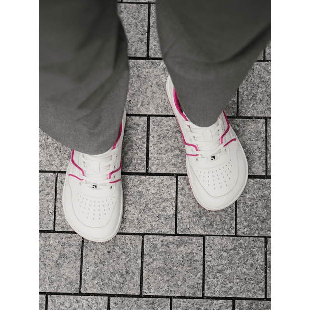 Barefoot Sneakers Barebarics Arise - White & Raspberry Pink