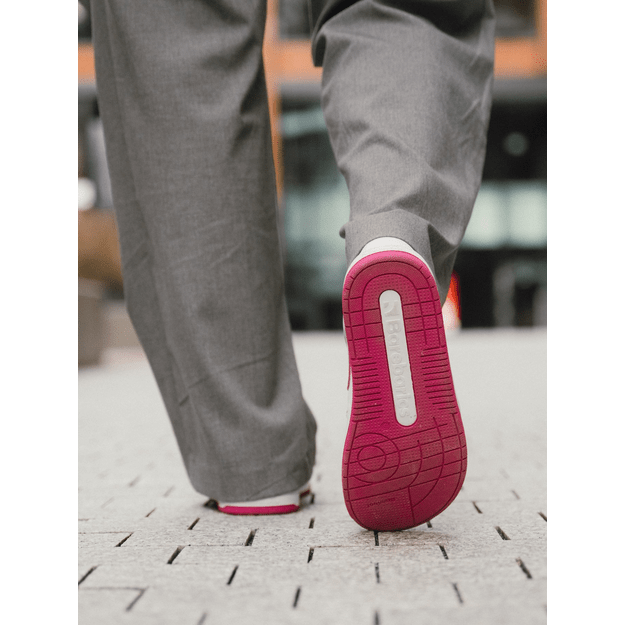 Barefoot Sneakers Barebarics Arise - White & Raspberry Pink