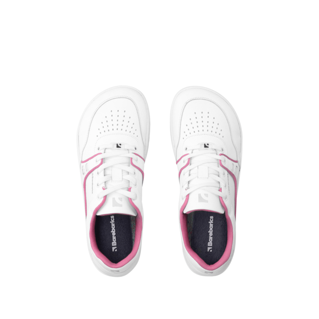 Barefoot Sneakers Barebarics Arise - White & Raspberry Pink