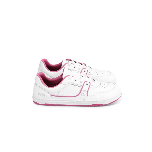 Barefoot Sneakers Barebarics Arise - White & Raspberry Pink