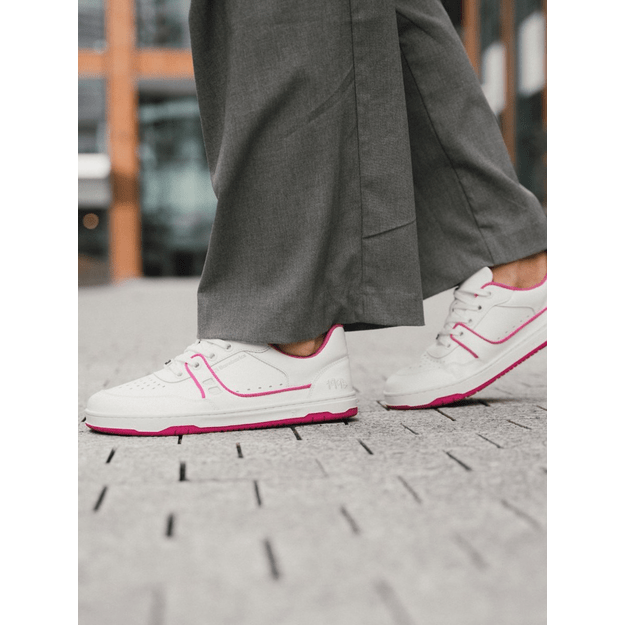 Barefoot Sneakers Barebarics Arise - White & Raspberry Pink
