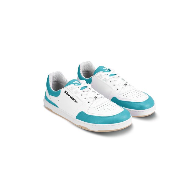 Barefoot Sneakers Barebarics Wave - White & Dark Turquoise