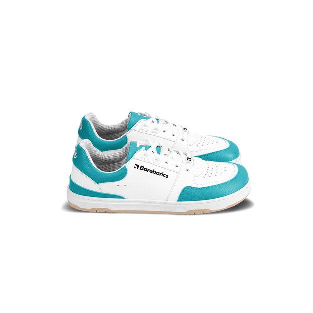 Barefoot Sneakers Barebarics Wave - White & Dark Turquoise