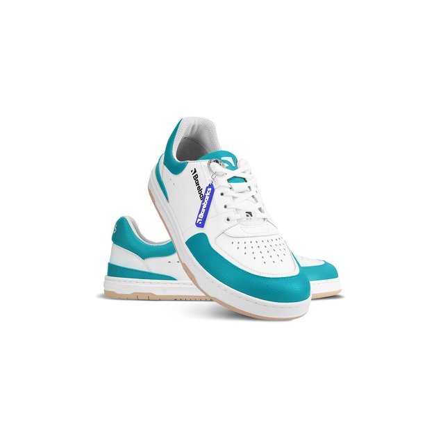 Barefoot Sneakers Barebarics Wave - White & Dark Turquoise