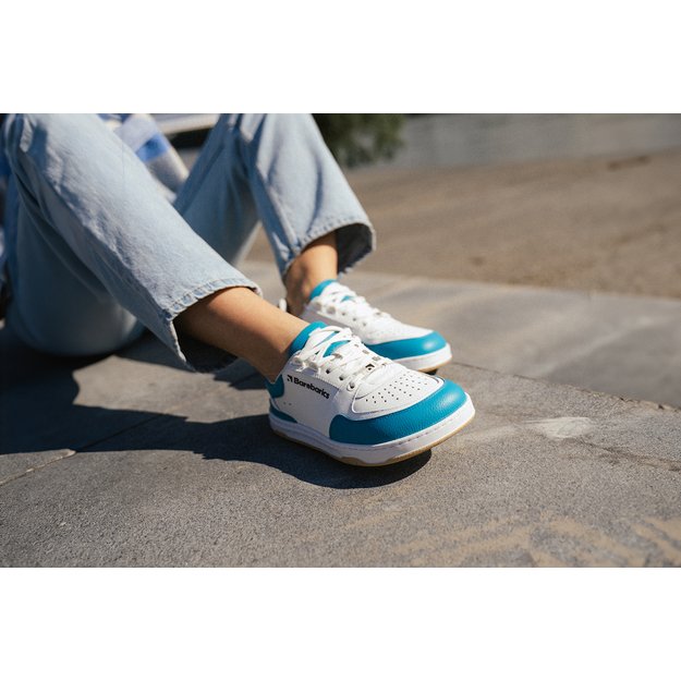 Barefoot Sneakers Barebarics Wave - White & Dark Turquoise