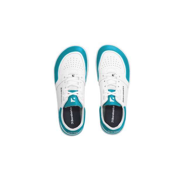 Barefoot Sneakers Barebarics Wave - White & Dark Turquoise