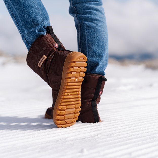 Winter Barefoot Boots Barebarics PolarStride - Copper Brown