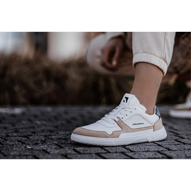 Barefoot Sneakers Barebarics - Zing - White & Beige