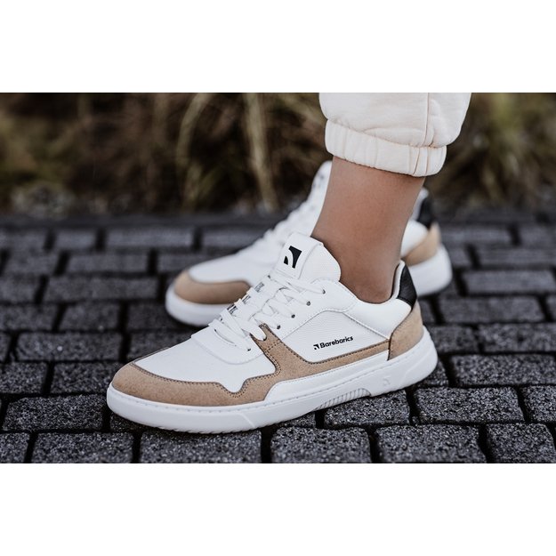 Barefoot Sneakers Barebarics - Zing - White & Beige