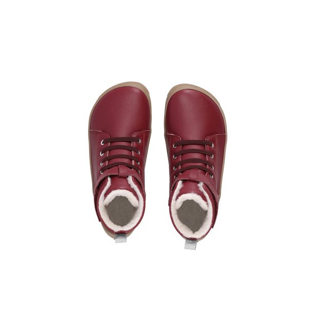 Winter barefoot boots Be Lenka Winter Kids - Dark Cherry Red