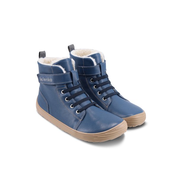 Winter barefoot boots Be Lenka Winter Kids - Ocean Blue