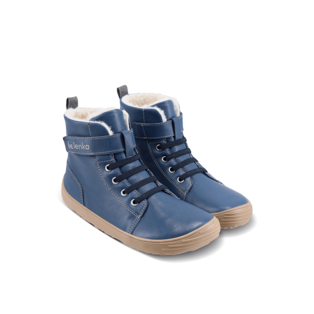 Winter barefoot boots Be Lenka Winter Kids - Ocean Blue