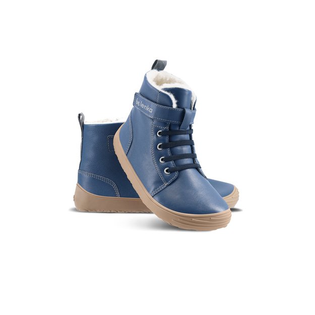 Winter barefoot boots Be Lenka Winter Kids - Ocean Blue