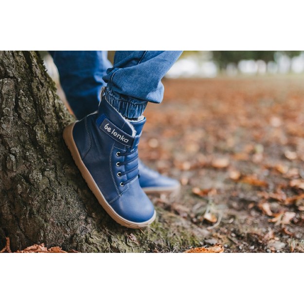 Winter barefoot boots Be Lenka Winter Kids - Ocean Blue