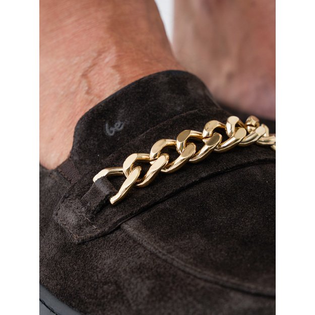 Barefoot Moccasins Be Lenka Prestage - Dark Brown & Gold