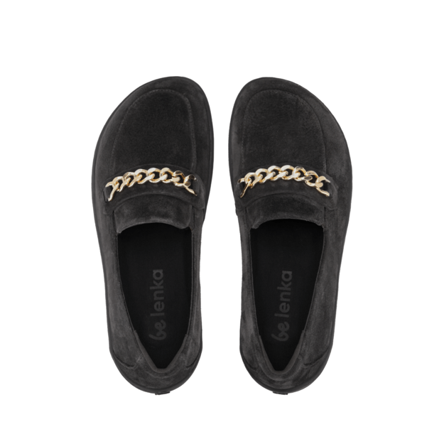 Barefoot Moccasins Be Lenka Prestage - Dark Brown & Gold