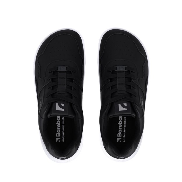 Barefoot Sneakers Barebarics Zing - Black & White - Leather