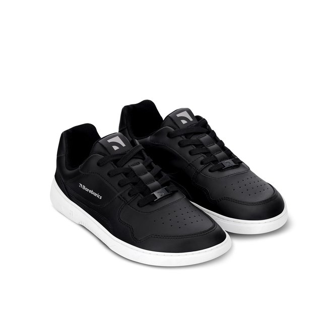 Barefoot Sneakers Barebarics Zing - Black & White - Leather