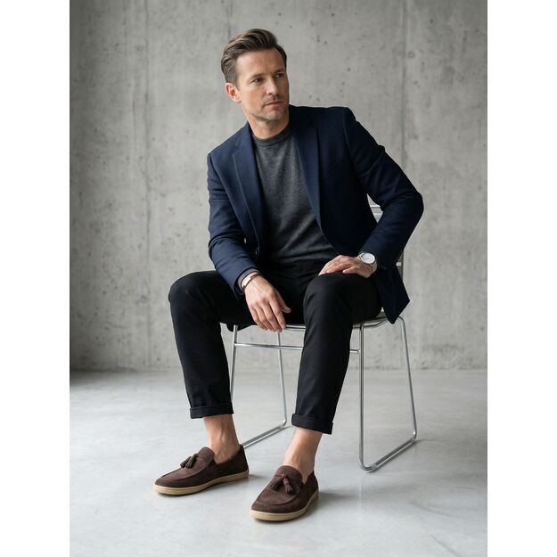 Barefoot mokasinai Be Lenka Portsiders - tamsiai ruda