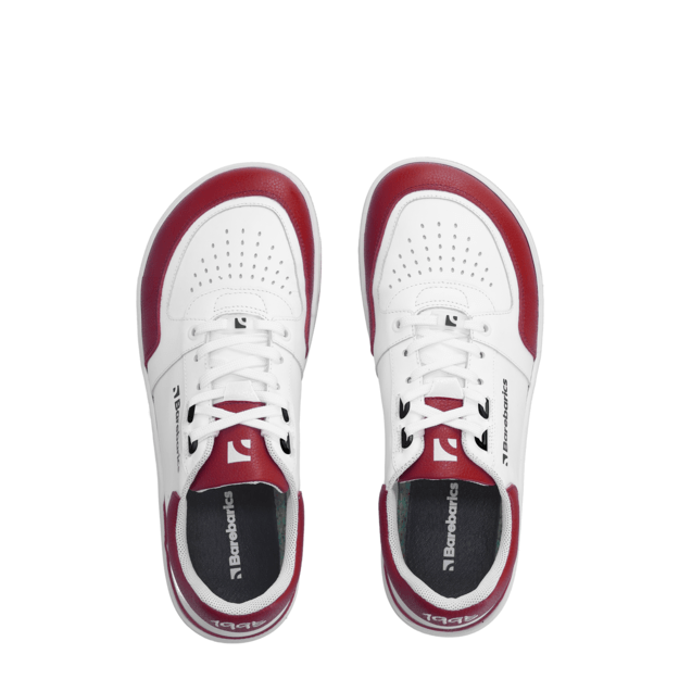 Barefoot kedai Barebarics Wave - White & Crimson Red