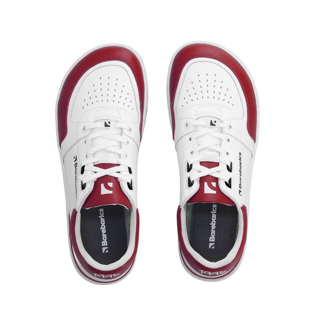 Barefoot kedai Barebarics Wave - White & Crimson Red