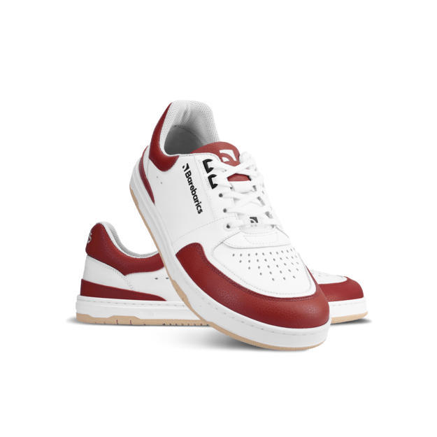 Barefoot kedai Barebarics Wave - White & Crimson Red