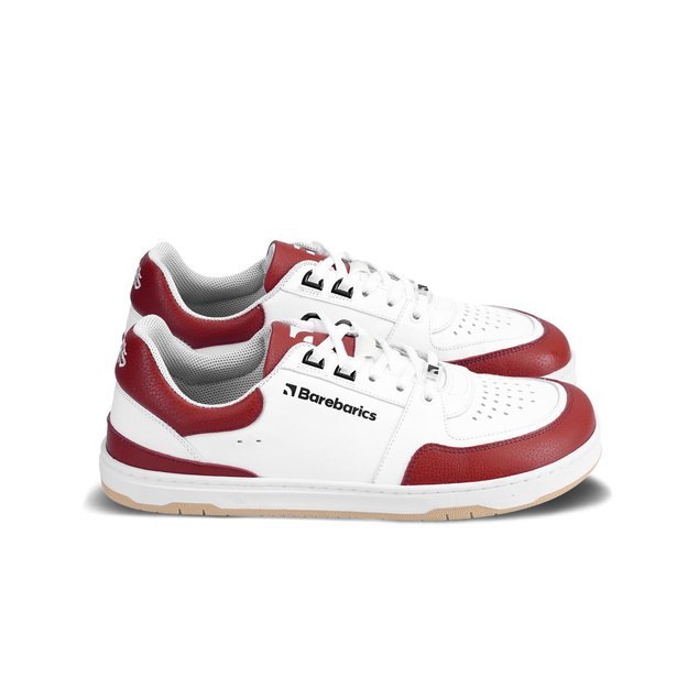 Barefoot kedai Barebarics Wave - White & Crimson Red